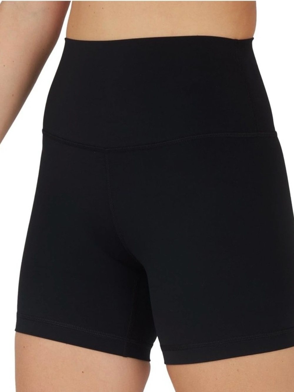 Yogalicious Black High-Waist Bike Shorts (5” Inseam)